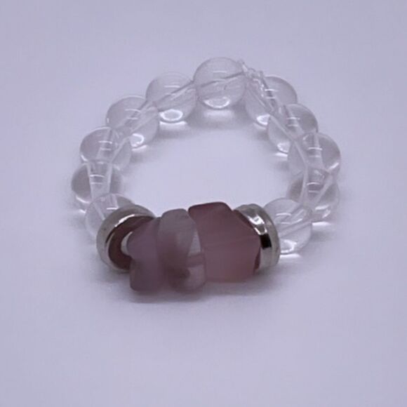 NWT Wool + Pepper Co. Amethyst & Clear Ring - Picture 2 of 6